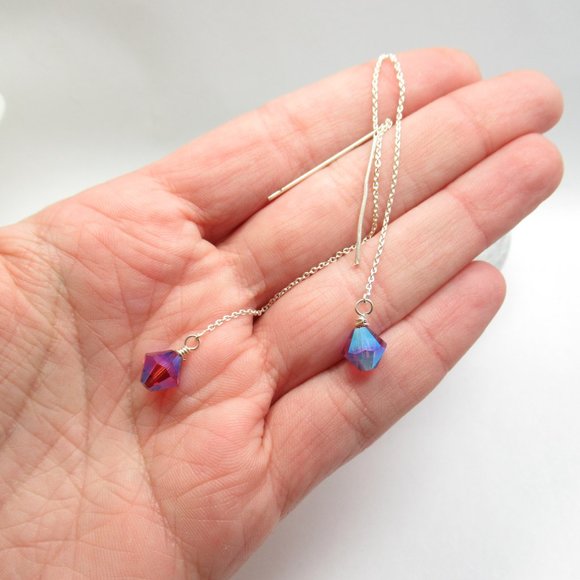 Swarovski Crystal threader earrings - Picture 3 of 9